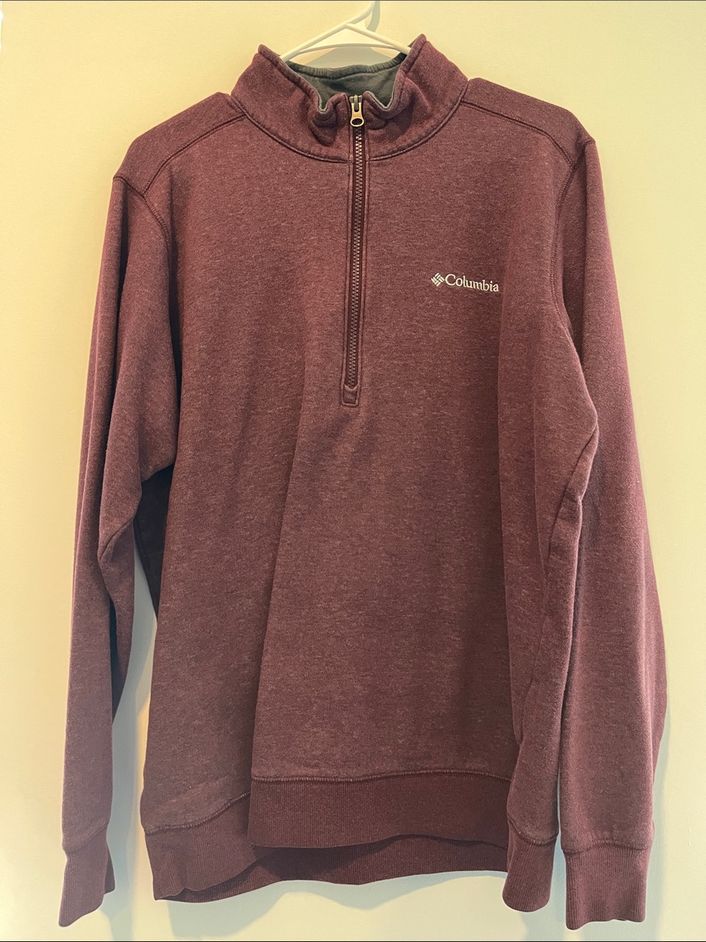 Columbia Men's Zip-Up Pullover - Burgundy